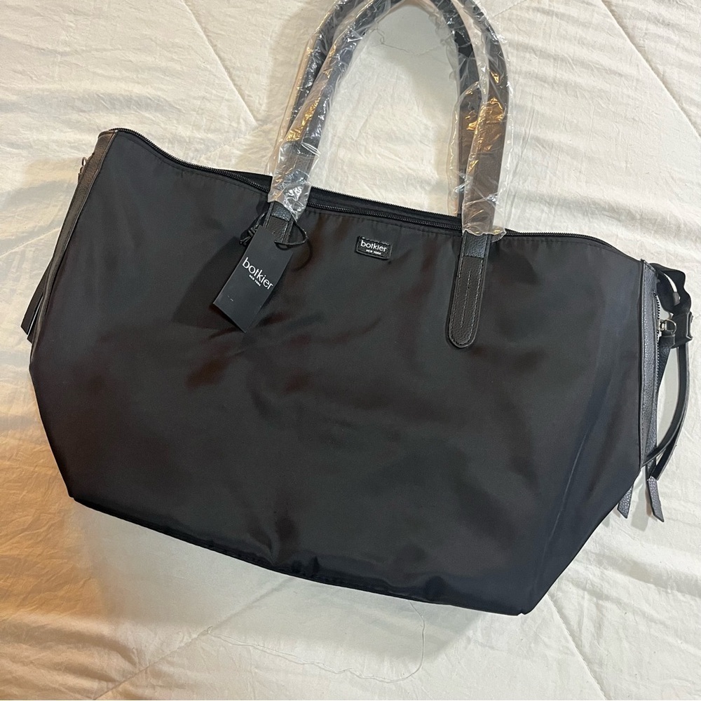 Botkier Bags Large Black Nylon Fabric Tote Shoulder Bag Spacious Women’s Purse - Picture 3 of 15